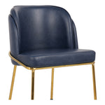 Jagger Vegan Leather Upholstered Dining Chair in Navy