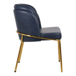 Jagger Vegan Leather Upholstered Dining Chair in Navy