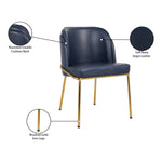 Jagger Vegan Leather Upholstered Dining Chair in Navy