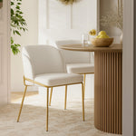 Jagger Vegan Leather Upholstered Dining Chair in White