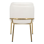 Jagger Vegan Leather Upholstered Dining Chair in White