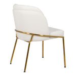 Jagger Vegan Leather Upholstered Dining Chair in White
