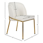 Jagger Vegan Leather Upholstered Dining Chair in White