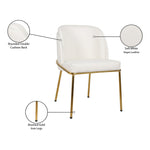 Jagger Vegan Leather Upholstered Dining Chair in White