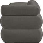 Kennedy Chenille Fabric Upholstered Bench in Grey