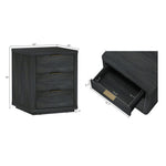 Evelyn 20" Nightstand (3-Drawer) in Charcoal Gray
