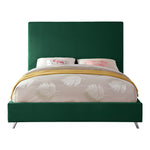 Jasmine Velvet Upholstered King Bed in Green