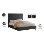 Jasmine Velvet Upholstered King Bed in Grey