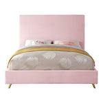 Jasmine Velvet Upholstered King Bed in Pink