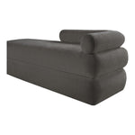 Kennedy Chenille Fabric Upholstered Bench in Grey