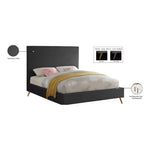 Jasmine Velvet Upholstered Queen Bed in Grey