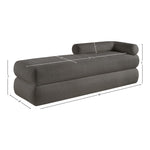 Kennedy Chenille Fabric Upholstered Bench in Grey