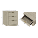 Evelyn 20" Nightstand (3-Drawer) in Natural