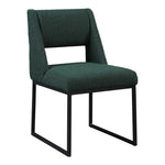 Jayce Boucle Fabric Upholstered Dining Chair in Green