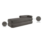 Kennedy Chenille Fabric Upholstered Bench in Grey