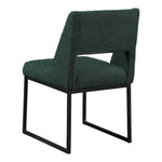 Jayce Boucle Fabric Upholstered Dining Chair in Green