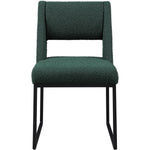 Jayce Boucle Fabric Upholstered Dining Chair in Green