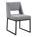 Jayce Boucle Fabric Upholstered Dining Chair in Grey