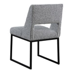 Jayce Boucle Fabric Upholstered Dining Chair in Grey