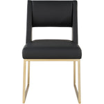 Jayce Vegan Leather Upholstered Dining Chair in Black