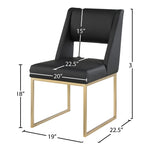 Jayce Vegan Leather Upholstered Dining Chair in Black