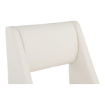 Jayce Vegan Leather Upholstered Dining Chair in Cream