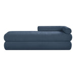 Kennedy Chenille Fabric Upholstered Bench in Light Blue