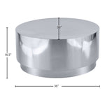 Jazzy Stainless Steel Coffee Table in Silver