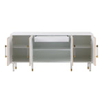 Jive Lacquer Finish, Birch Wood And Acrylic Sideboard / Buffet in White