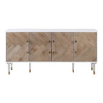 Jive Lacquer Finish, Birch Wood And Acrylic Sideboard / Buffet in White