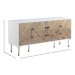 Jive Lacquer Finish, Birch Wood And Acrylic Sideboard / Buffet in White