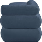 Kennedy Chenille Fabric Upholstered Bench in Light Blue
