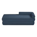 Kennedy Chenille Fabric Upholstered Bench in Light Blue