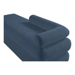 Kennedy Chenille Fabric Upholstered Bench in Light Blue