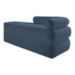 Kennedy Chenille Fabric Upholstered Bench in Light Blue