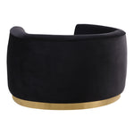 Julian Velvet Upholstered Chair in Black