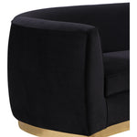 Julian Velvet Upholstered Chair in Black