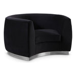 Julian Velvet Upholstered Chair in Black