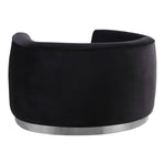 Julian Velvet Upholstered Chair in Black