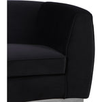 Julian Velvet Upholstered Chair in Black