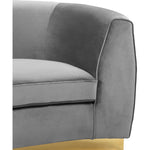 Julian Velvet Upholstered Chair in Grey