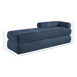 Kennedy Chenille Fabric Upholstered Bench in Light Blue