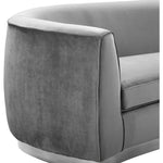 Julian Velvet Upholstered Chair in Grey