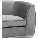 Julian Velvet Upholstered Chair in Grey