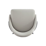 Gracie Metal Upholstered Barstool in Stone Gray and Black