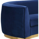 Julian Velvet Upholstered Chair in Navy