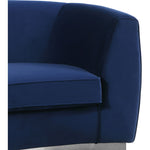 Julian Velvet Upholstered Chair in Navy