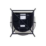 Gracie Metal Upholstered Barstool in Stone Gray and Black
