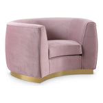 Julian Velvet Upholstered Chair in Pink