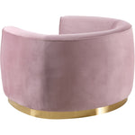 Julian Velvet Upholstered Chair in Pink